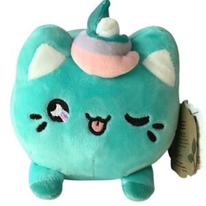 Tasty Peach Moon Blossom Meowchi Unicorn Cat Plush 8" Aurora NWT Kawaii